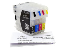 Easy-to-refill Standard-Size Cartridge Pack for BROTHER LC61, LC65, and others